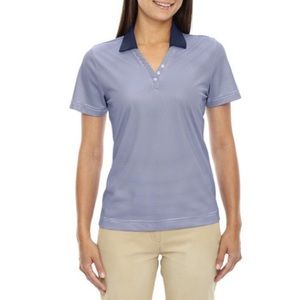 New Extreme Eperformance Ladies Launch Striped Polo Shirt Sz L